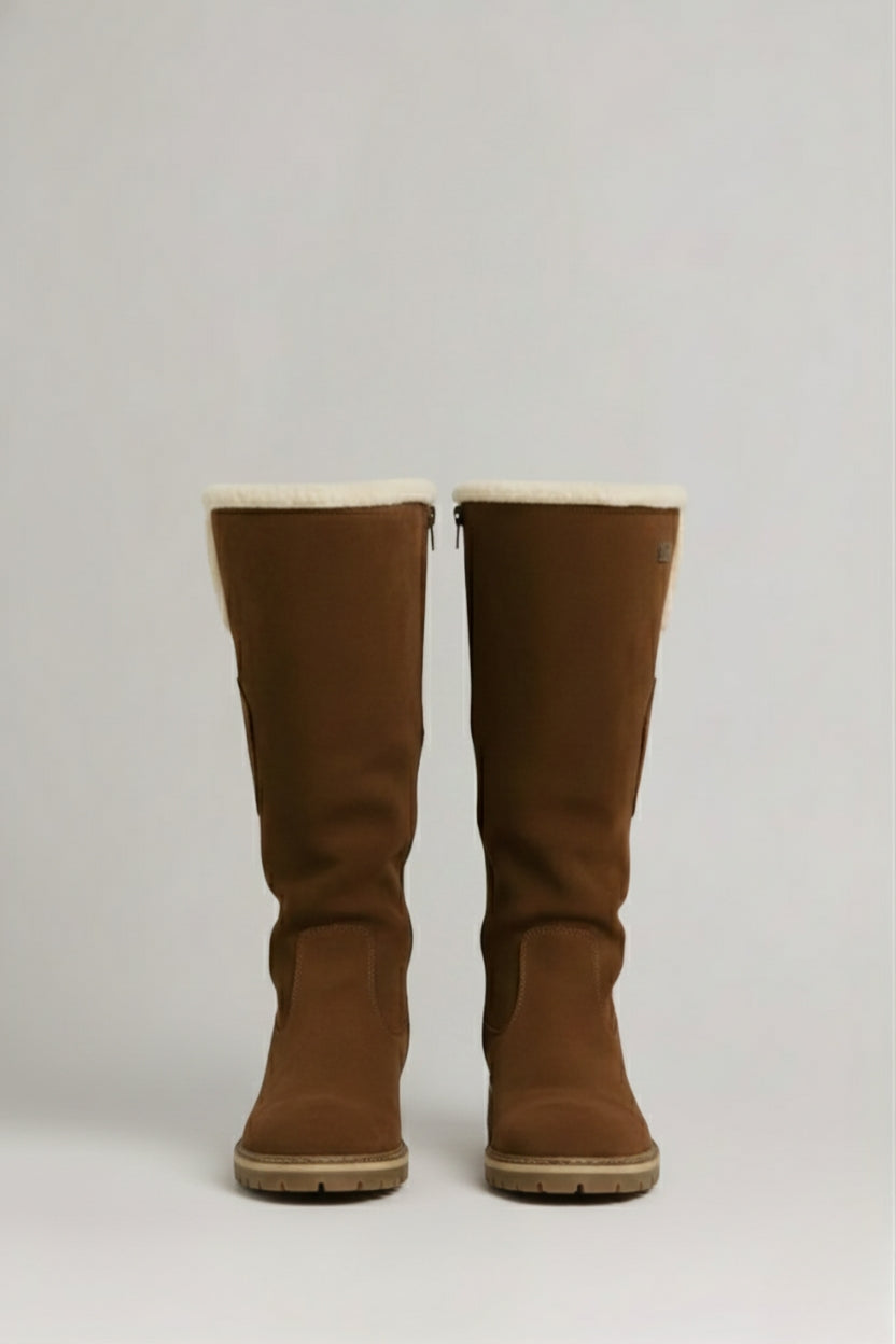 Clara | Damen-Winterstiefel in Wildlederoptik