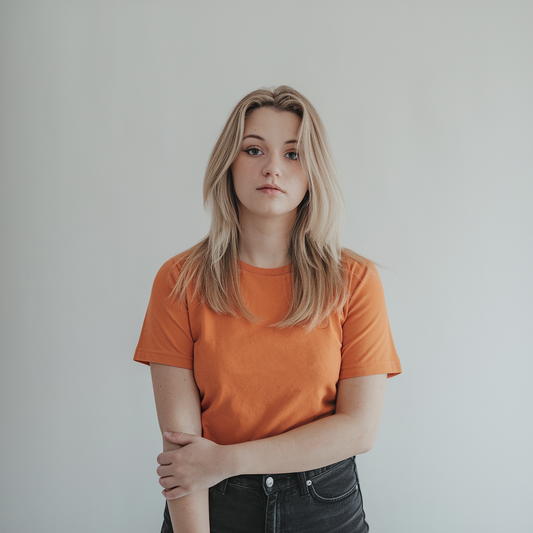 Orange T Shirt Frauen